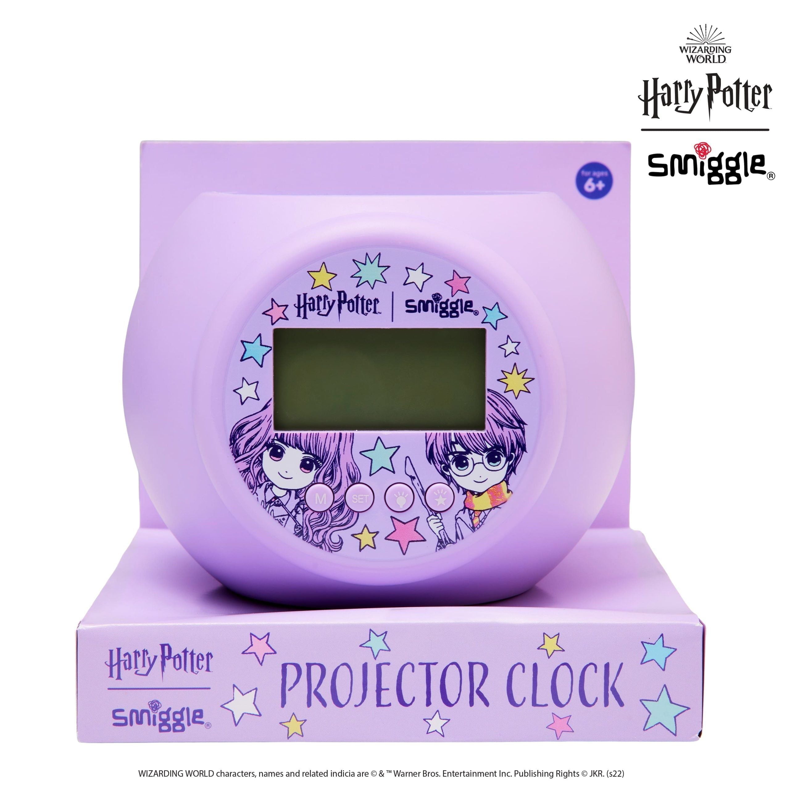 Smiggle - Harry Potter Reloj de mesa digital con proyector y luz