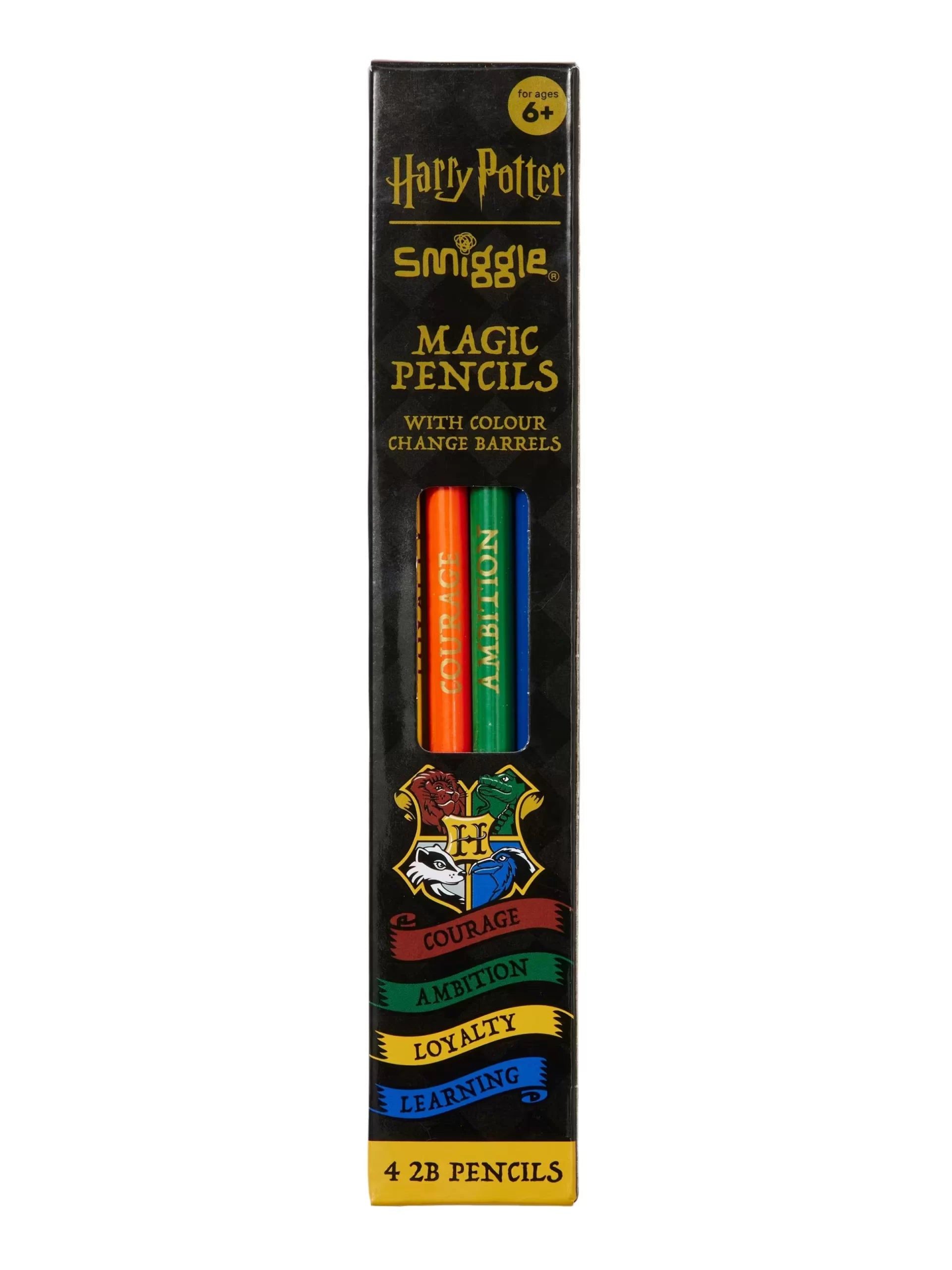 Smiggle - Set de 4 lápices de Harry Potter que cambian de color