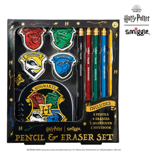 Smiggle - Set de goma de borrar y lápices Harry Potter