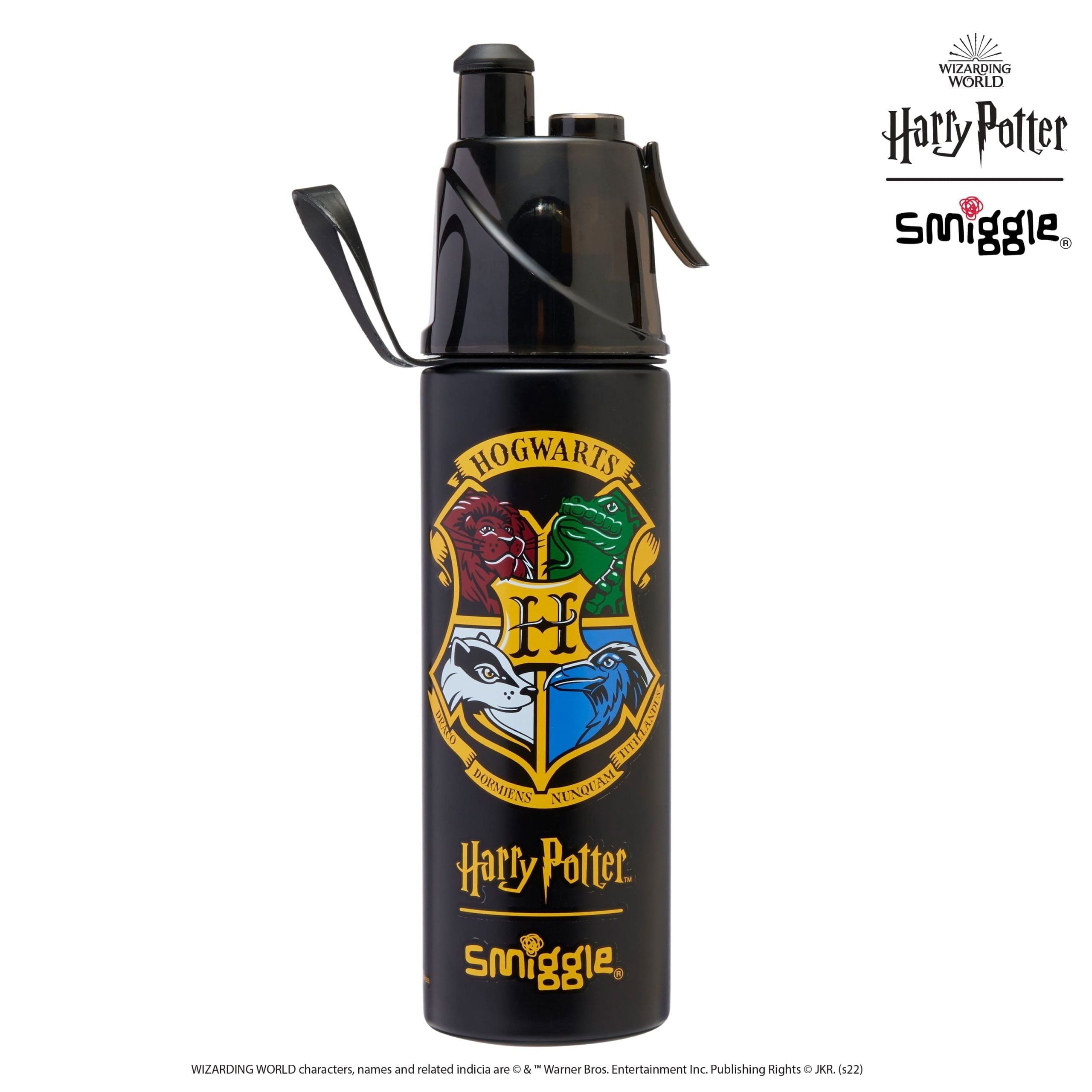 Smiggle - Botella de acero de 500 ml con pulverizador de Harry Potter
