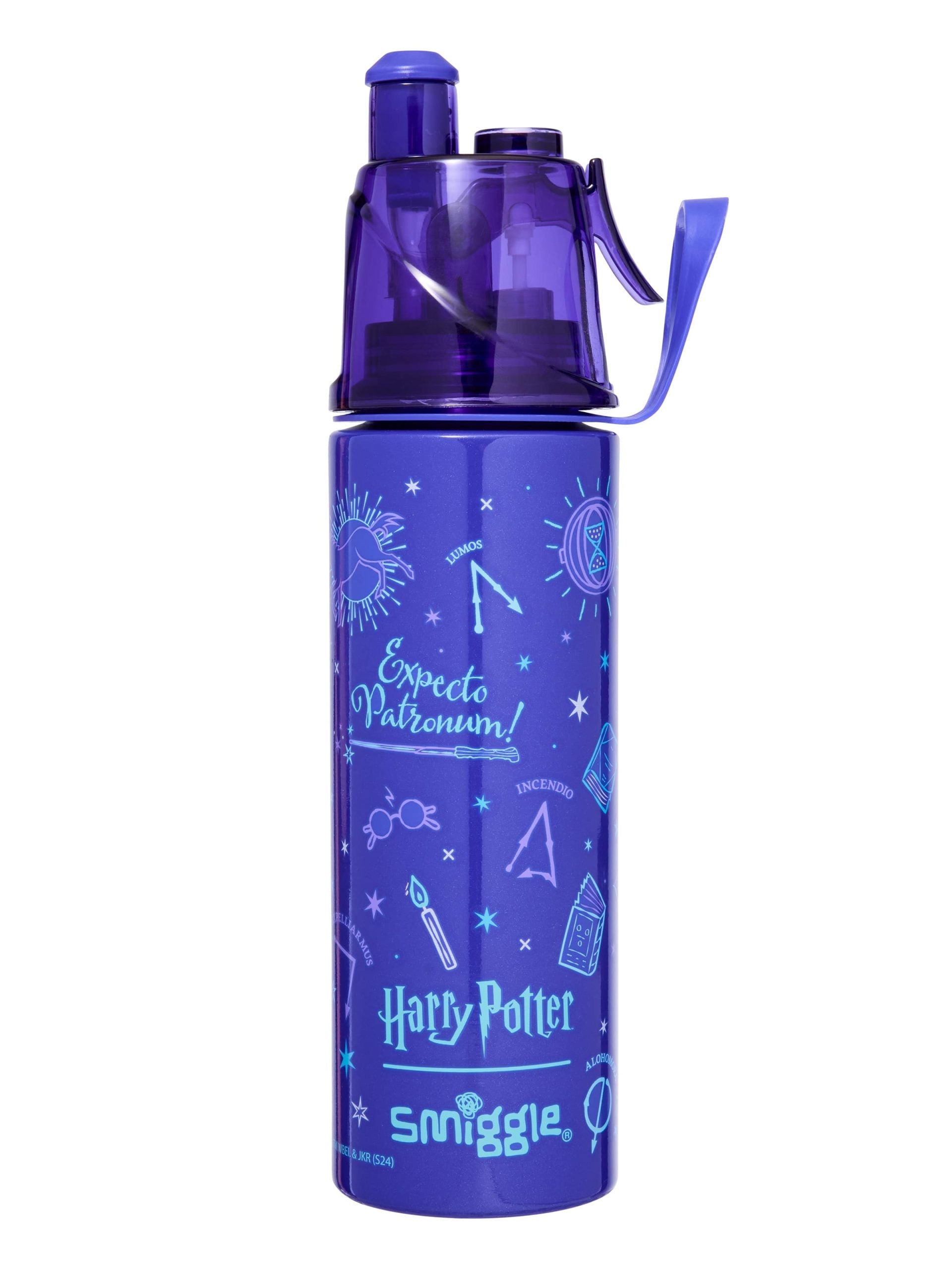 Smiggle - Botella de acero de 500 ml con pulverizador de Harry Potter
