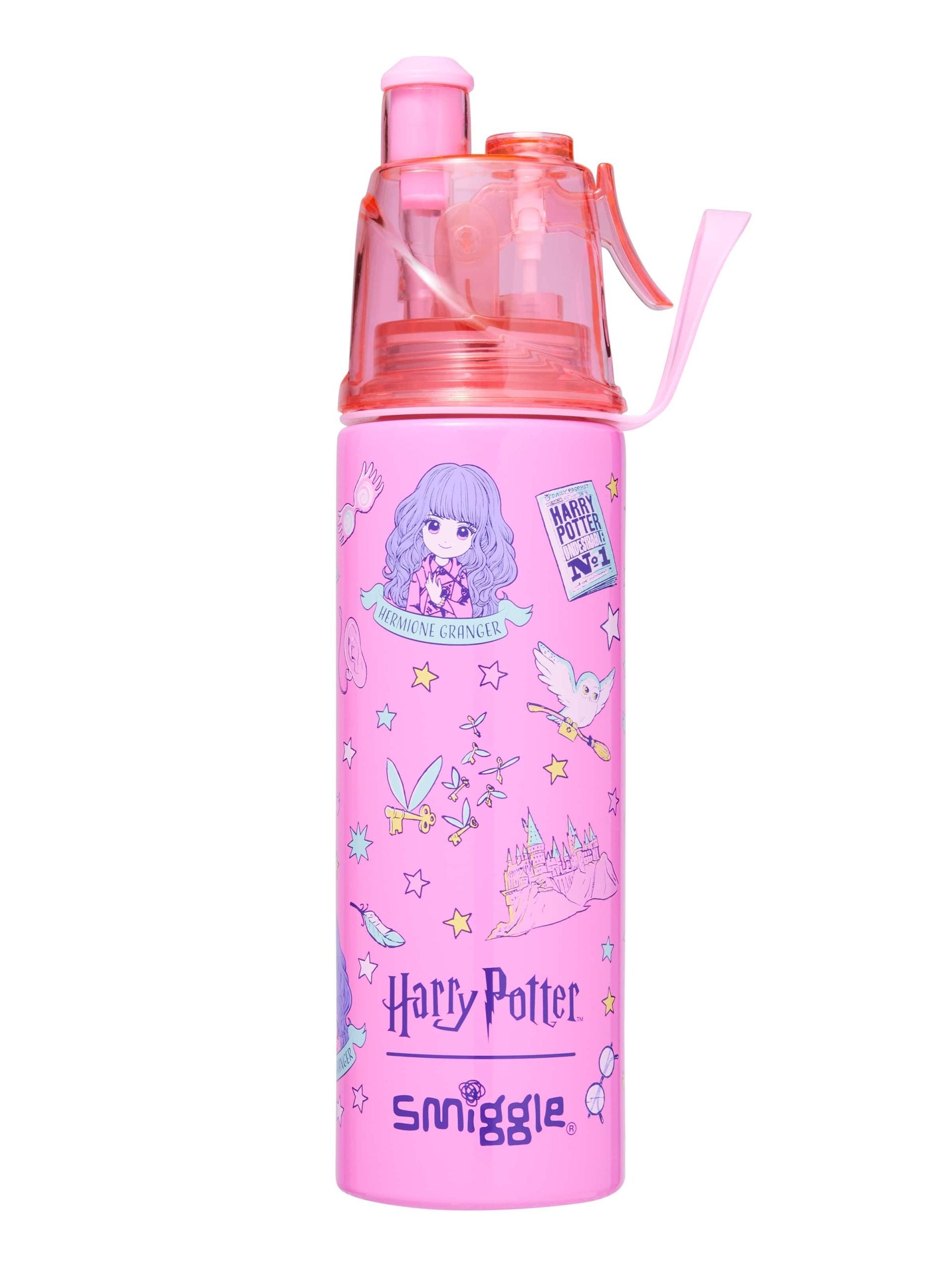 Smiggle - Botella de acero de 500 ml con pulverizador de Harry Potter