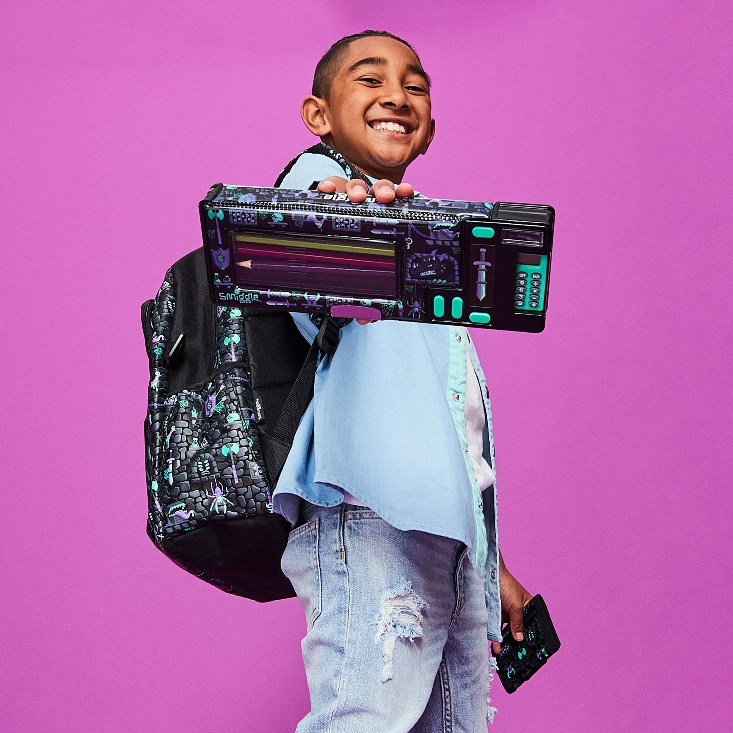 Smiggle - Estuche automático con calculadora ¡Hola!