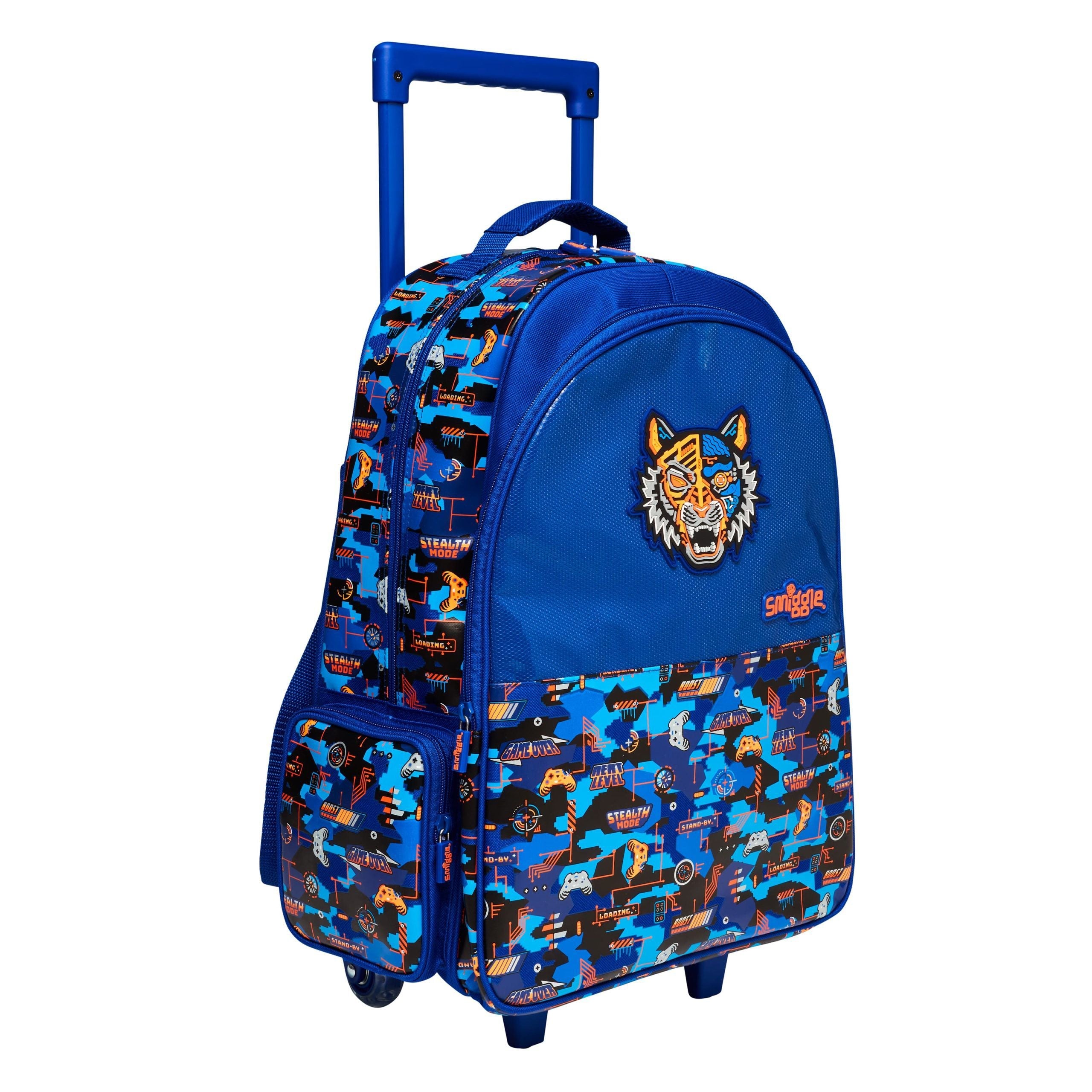Smiggle - Mochila con ruedas y luz Hey There para la escuela y viajes