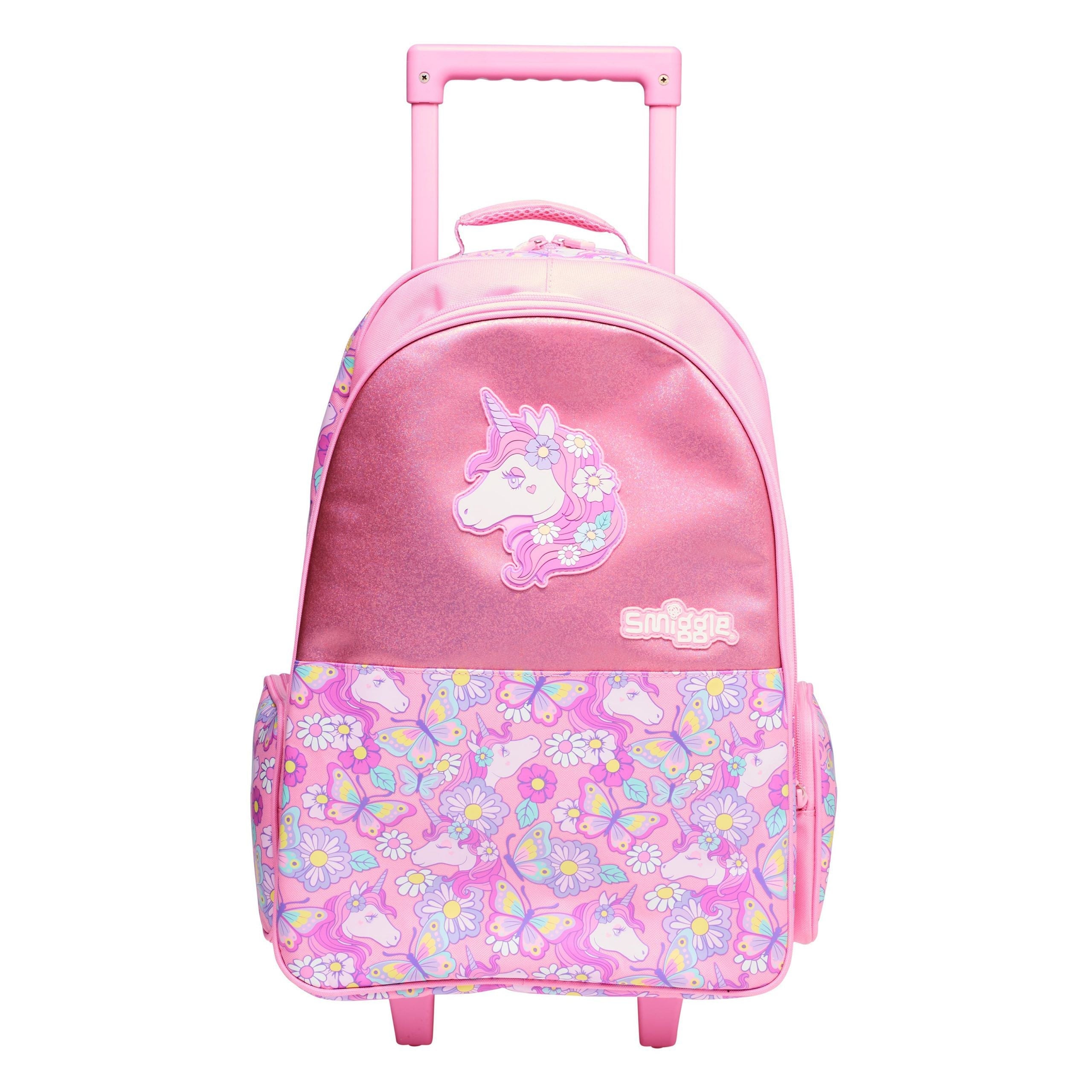 Smiggle - Mochila con ruedas y luz Hey There para la escuela y viajes