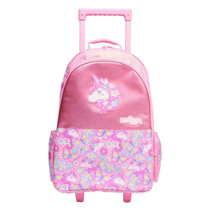 Smiggle - Mochila con ruedas y luz Hey There para la escuela y viajes