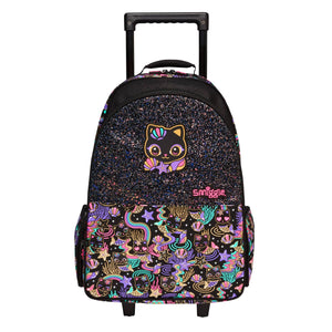 Smiggle - Mochila con ruedas y luz Hey There para la escuela y viajes