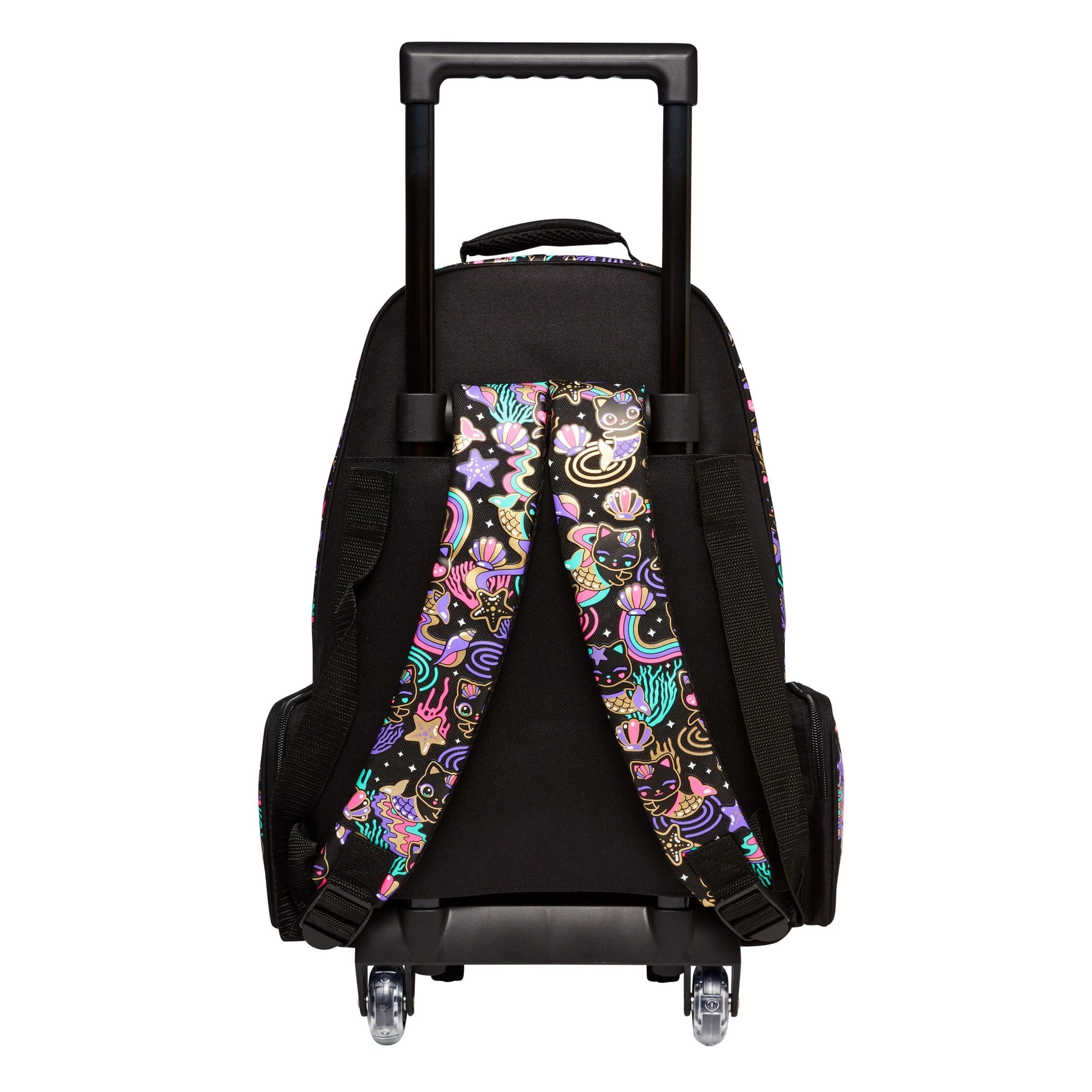 Smiggle - Mochila con ruedas y luz Hey There para la escuela y viajes