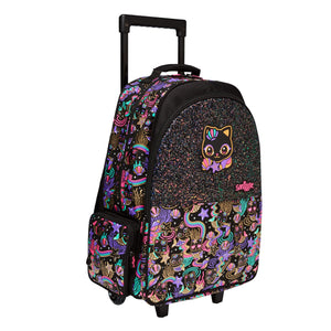 Smiggle - Mochila con ruedas y luz Hey There para la escuela y viajes