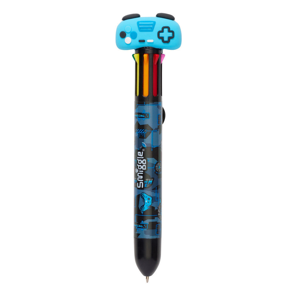 Smiggle - Bolígrafo retráctil arcoíris de 8 colores Hola