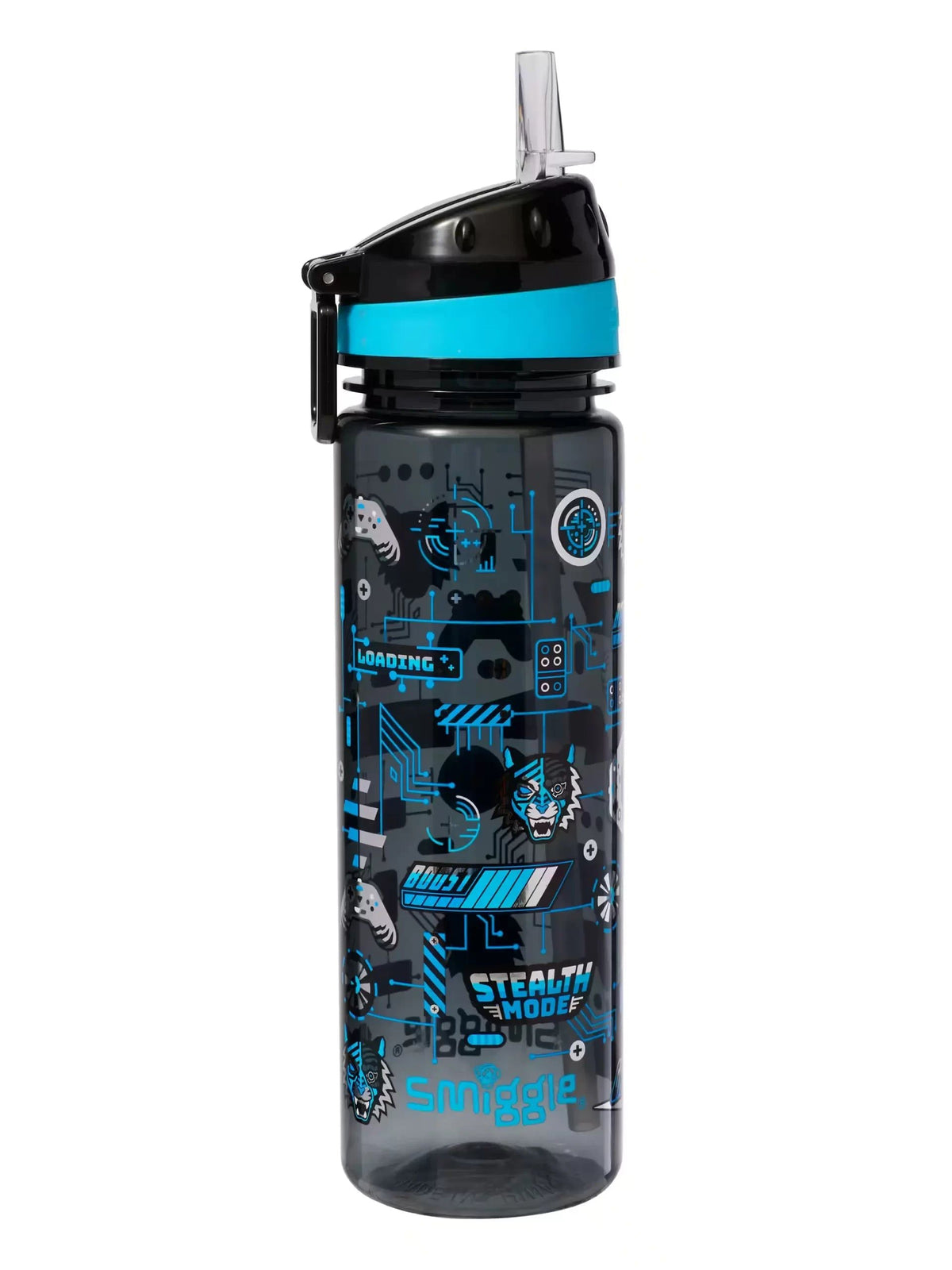 Smiggle - Botella de agua Hi There con pajita, sin BPA, 650 ml
