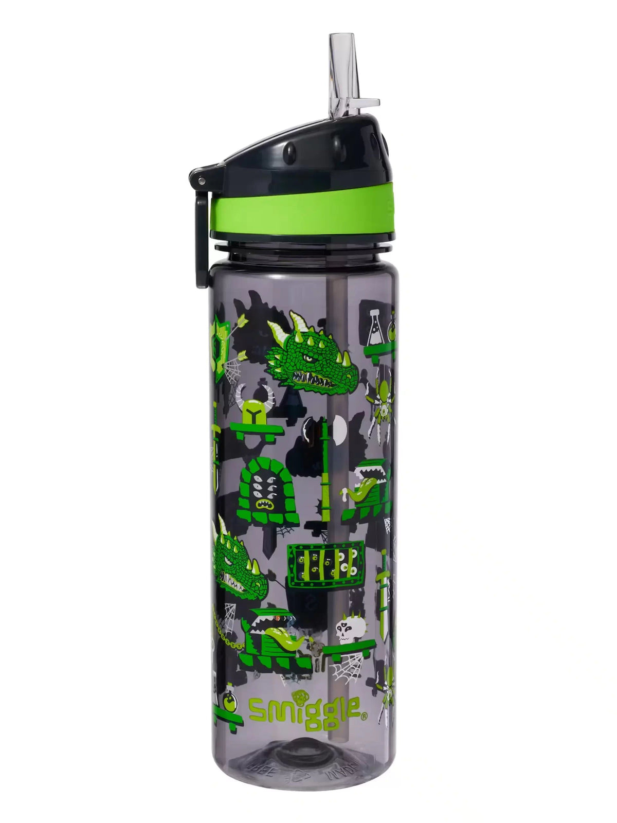 Smiggle - Botella de agua Hi There con pajita, sin BPA, 650 ml