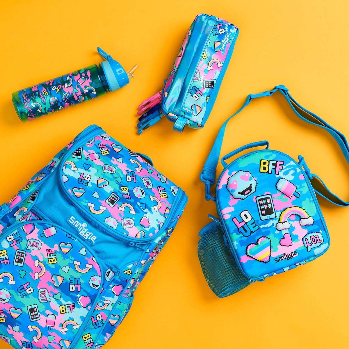Smiggle - Mochila Hide Access Azul