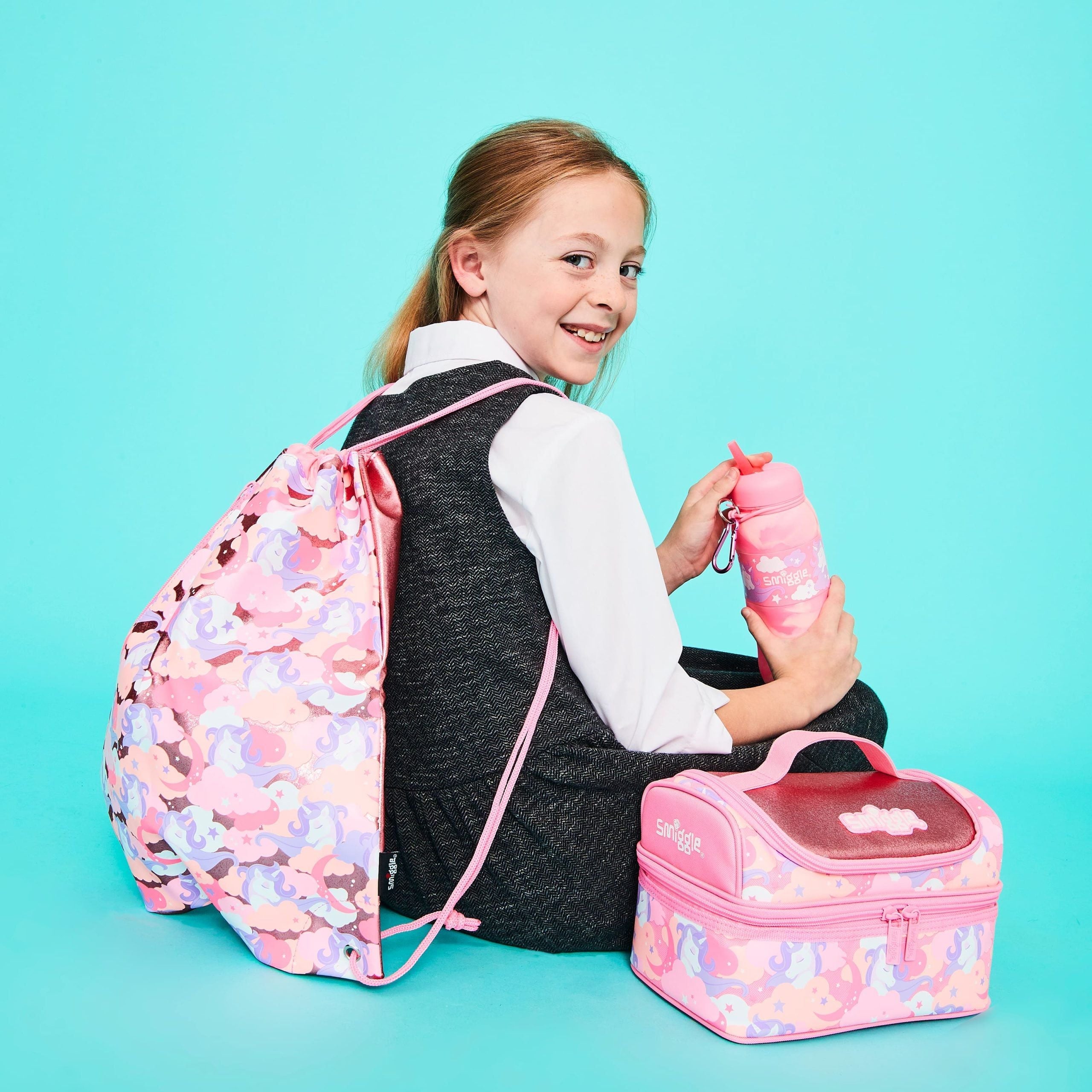Smiggle - Bolsa rosa con cordón Hide