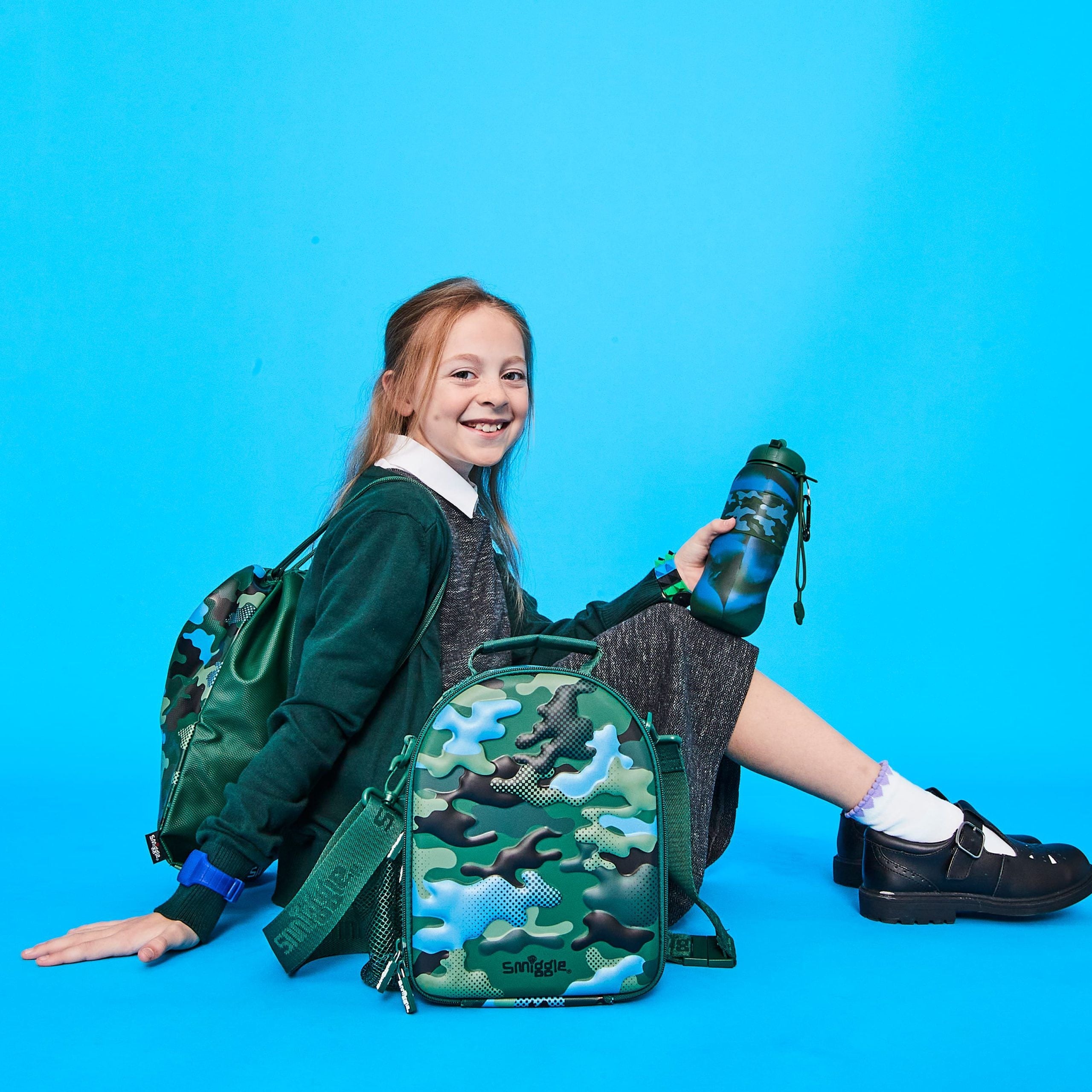 Smiggle - Mochila con cordón verde Hide