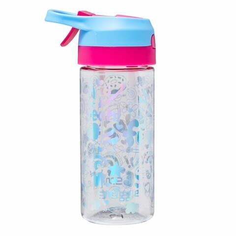 Smiggle - Botella de agua con pajita Hola Junier Spritz, 440 ml