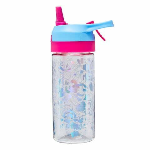 Smiggle - Botella de agua con pajita Hola Junier Spritz, 440 ml