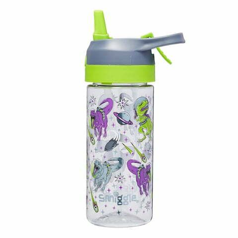 Smiggle - Botella de agua con pajita Hola Junier Spritz, 440 ml