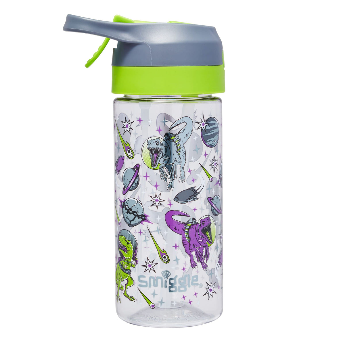 Smiggle - Botella de agua con pajita Hola Junier Spritz, 440 ml