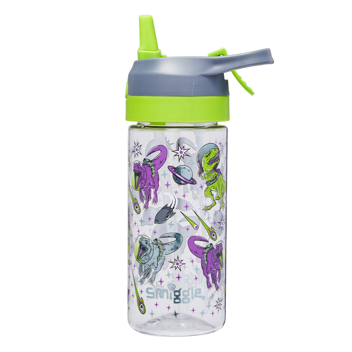 Smiggle - Botella de agua con pajita Hola Junier Spritz, 440 ml