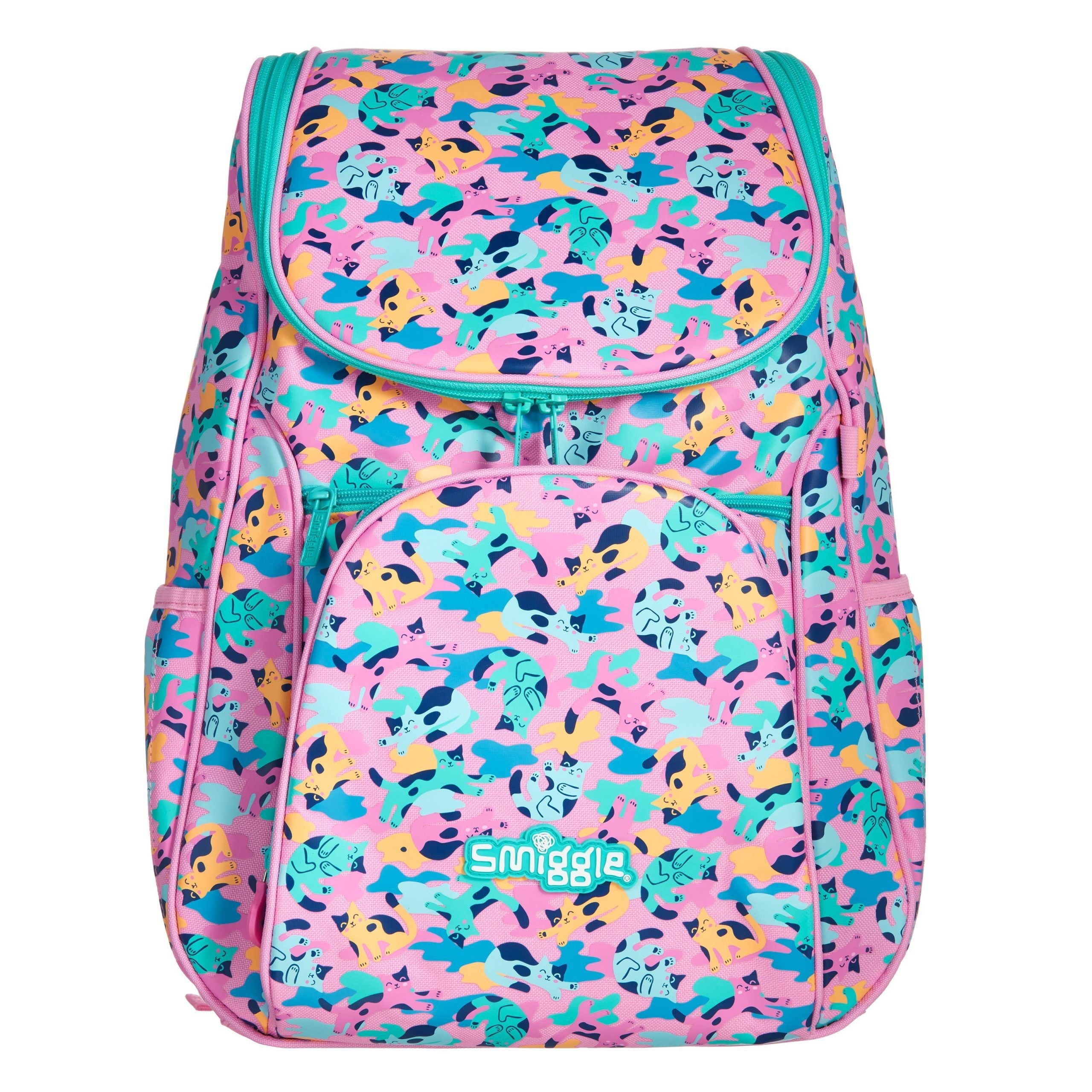 Smiggle - Mochila rosa con ilusión