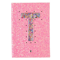Smiggle - Cuaderno A5 rosa con letras del alfabeto iluminadas