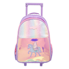 Smiggle - Mochila trolley con ruedas iluminadas Sky Trolley