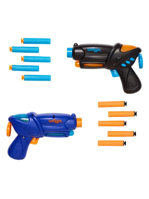 Smiggle - Juego de 2 pistolas de juguete lanzadardos con luces y sonidos