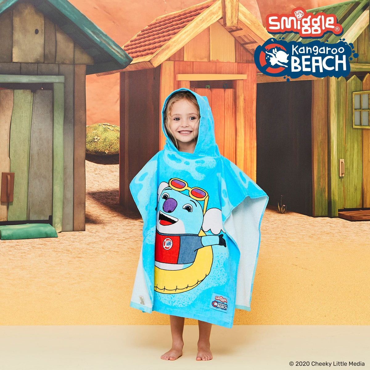 Smiggle - Toalla de playa con capucha para niños de Kangaroo Beach
