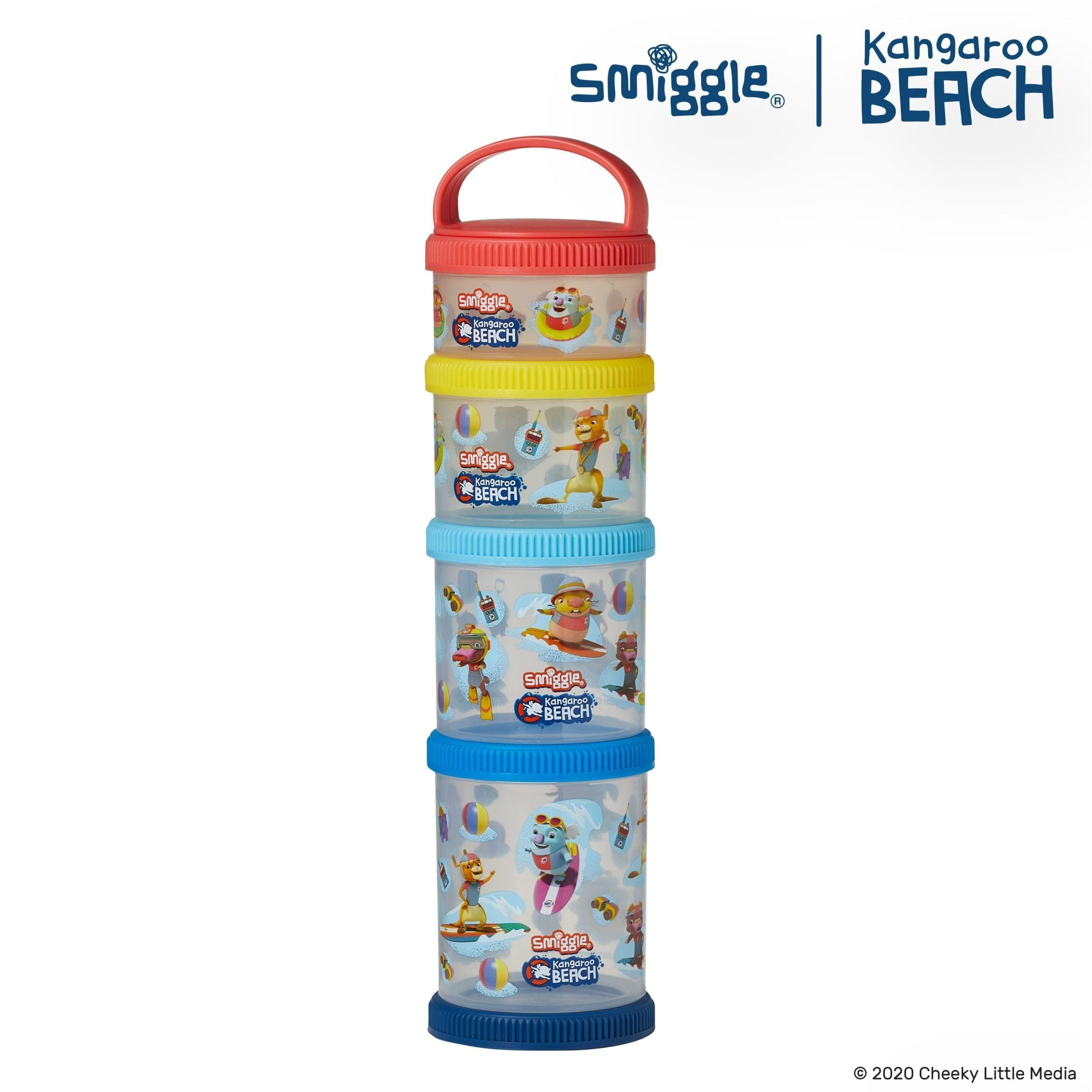 Smiggle - Juego de 4 recipientes pequeños para comida Kangaroo Beach
