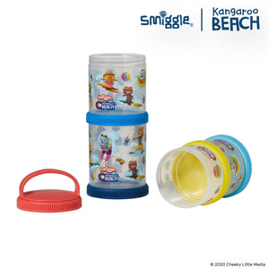 Smiggle - Juego de 4 recipientes pequeños para comida Kangaroo Beach
