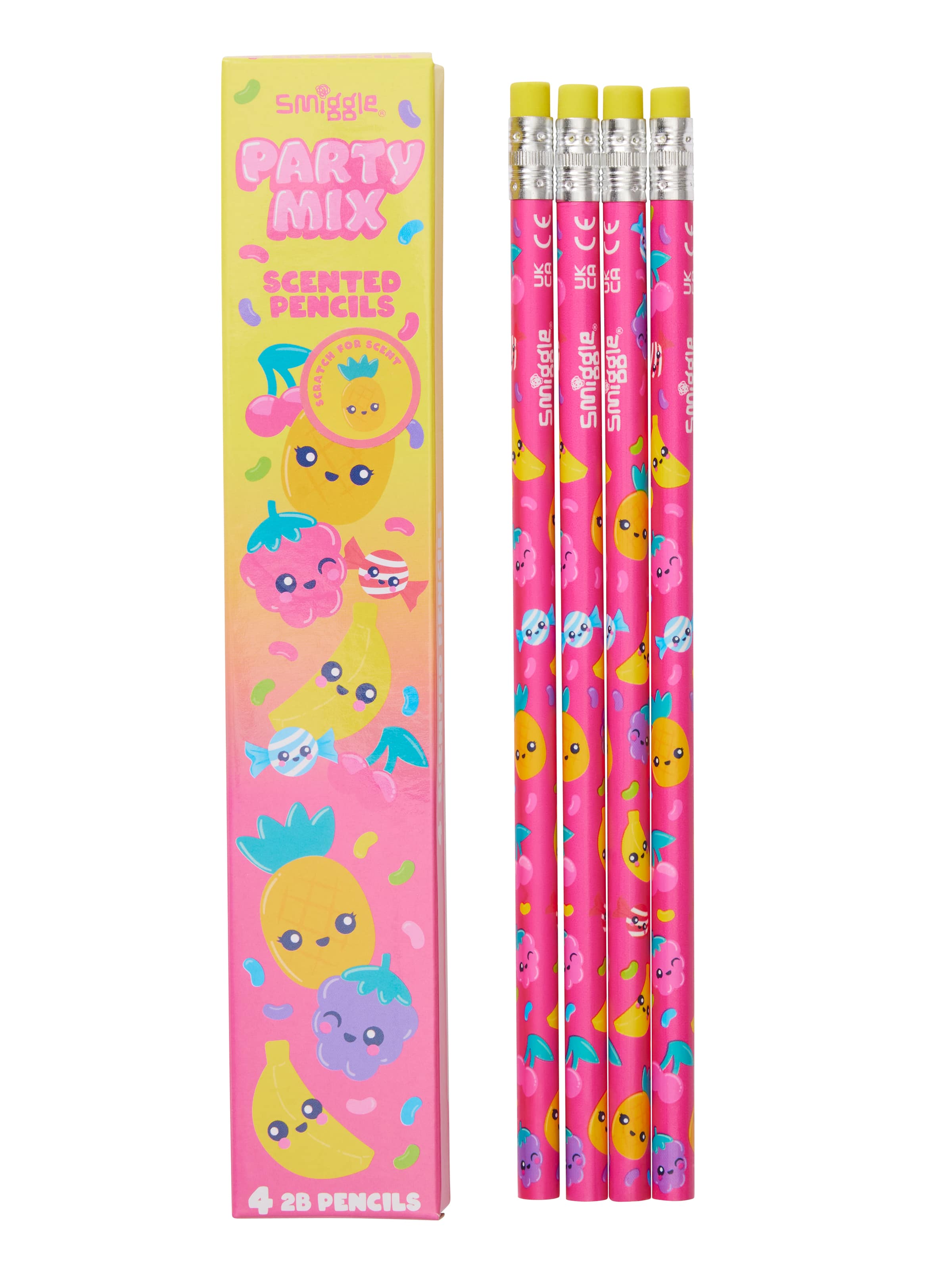 Smiggle - Set de 4 Lápices Perfumados