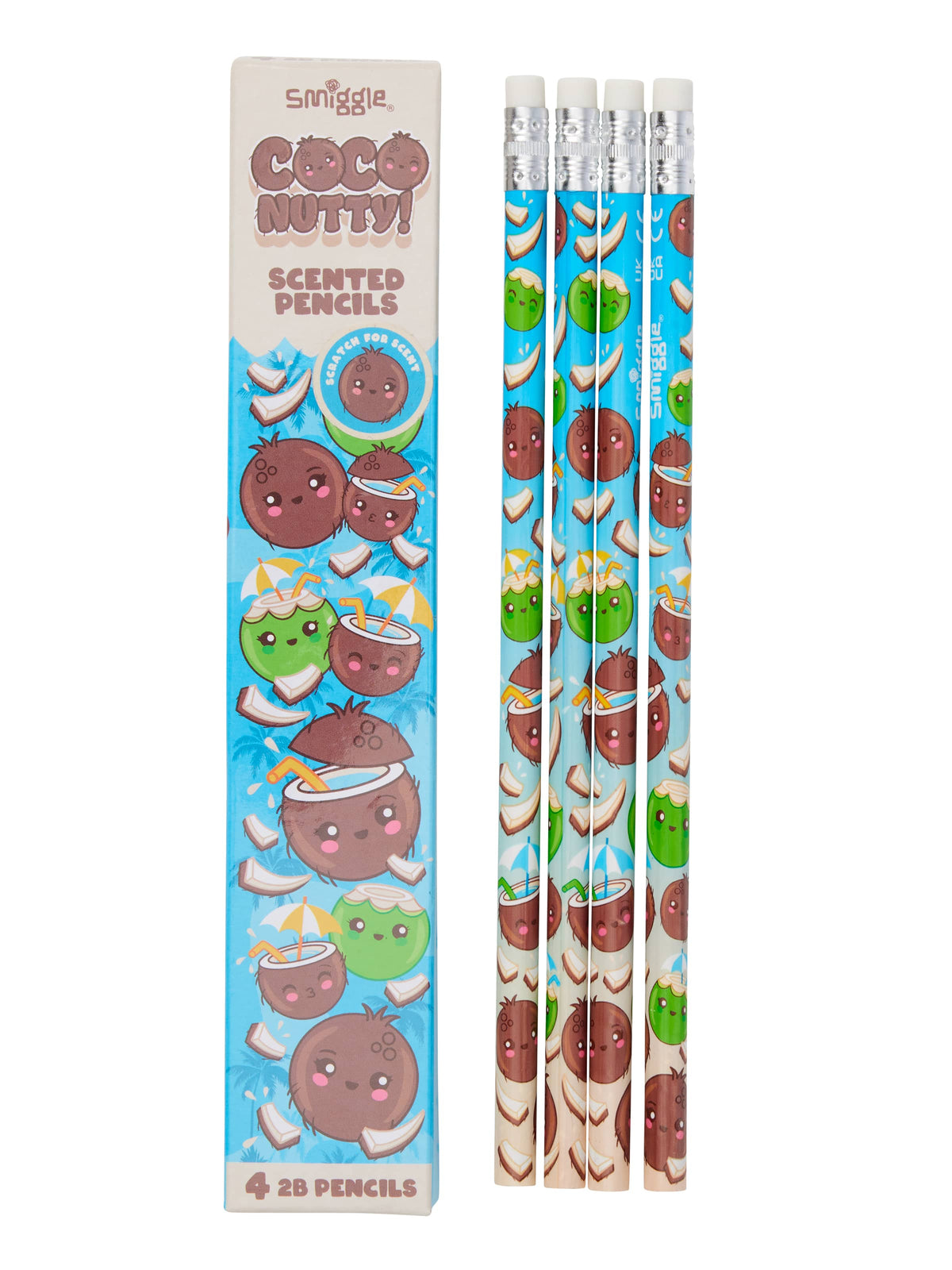 Smiggle - Set de 4 Lápices Perfumados