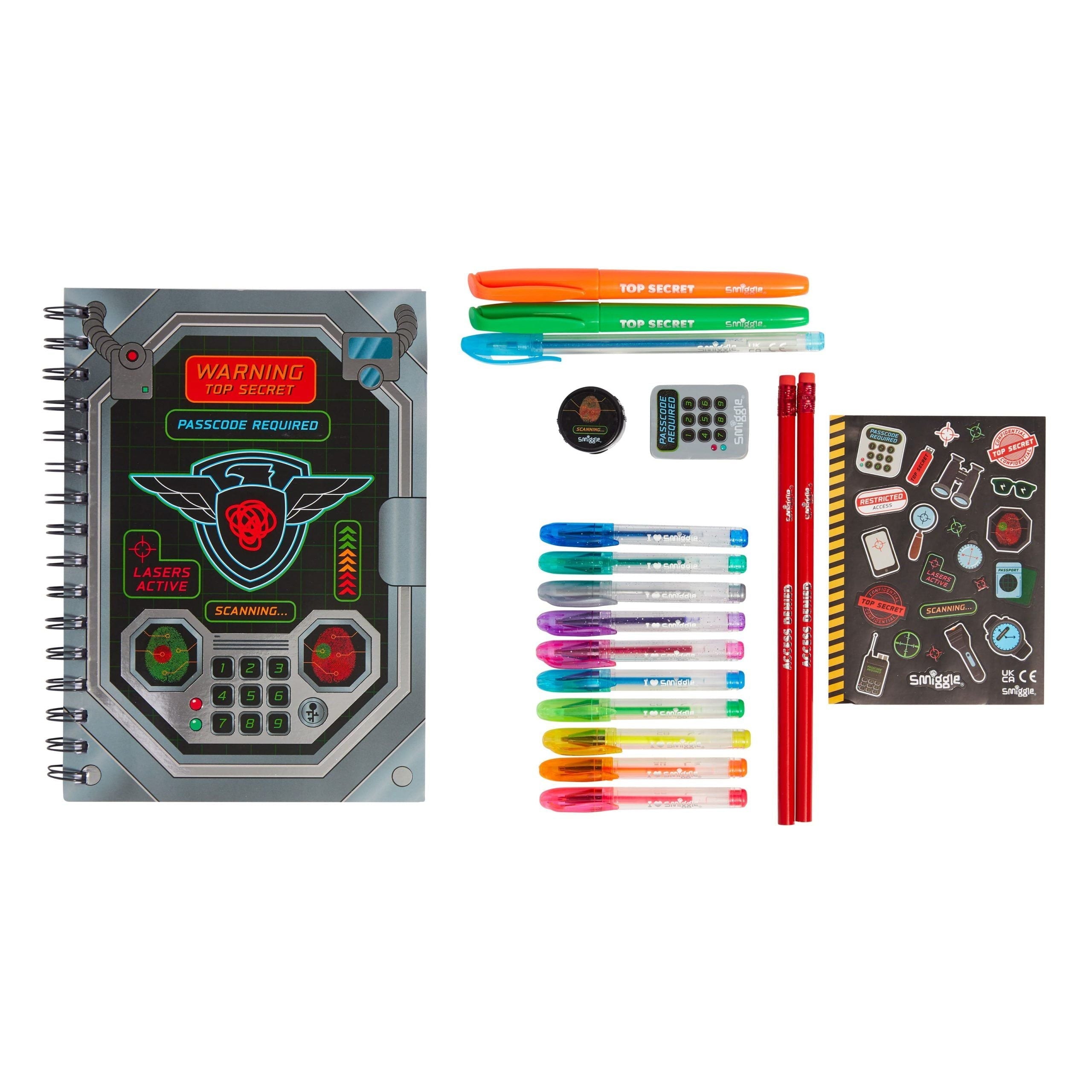 Smiggle - Cuaderno A5 perfumado y set de papelería
