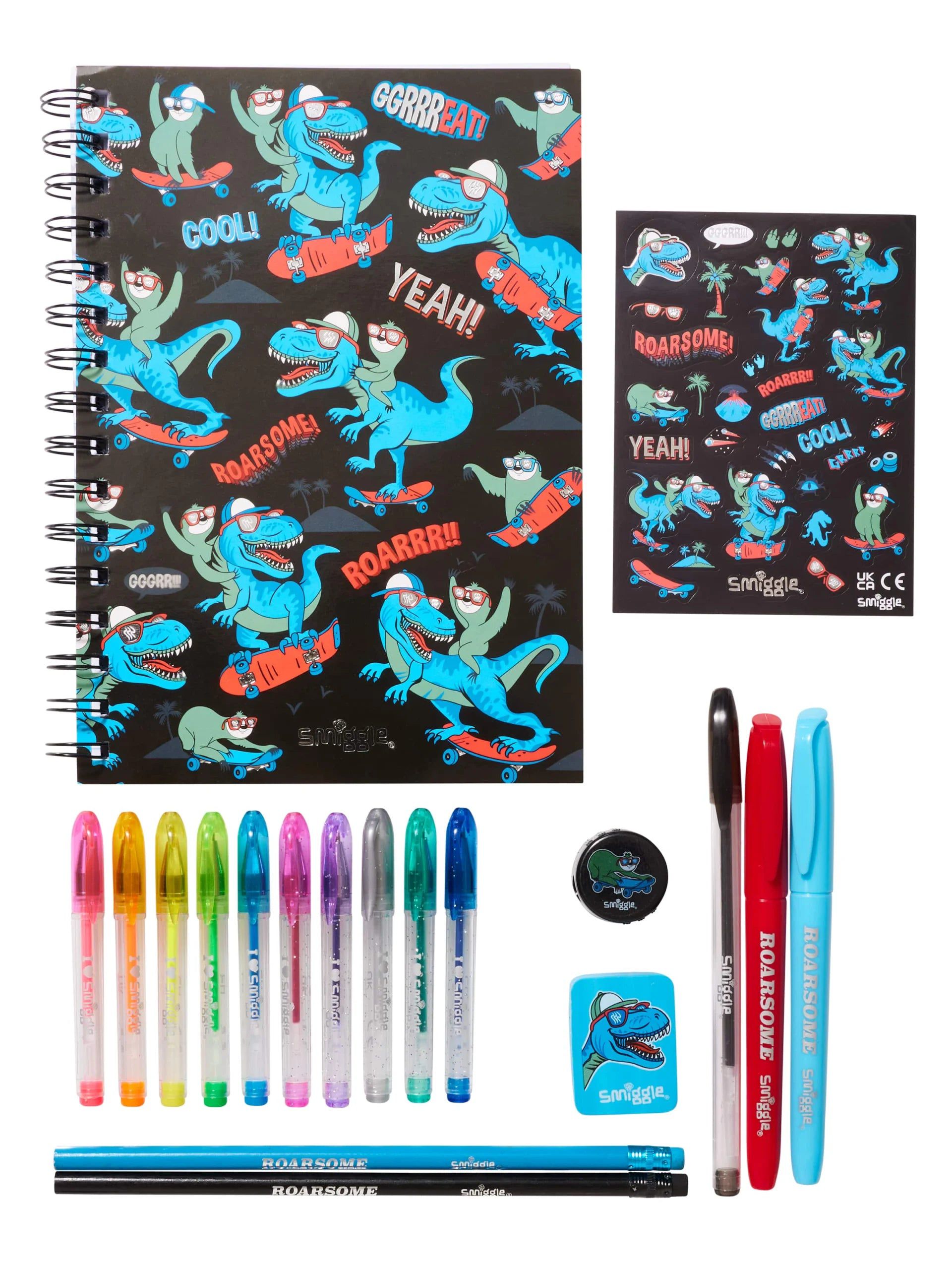 Smiggle - Cuaderno A5 perfumado y set de papelería