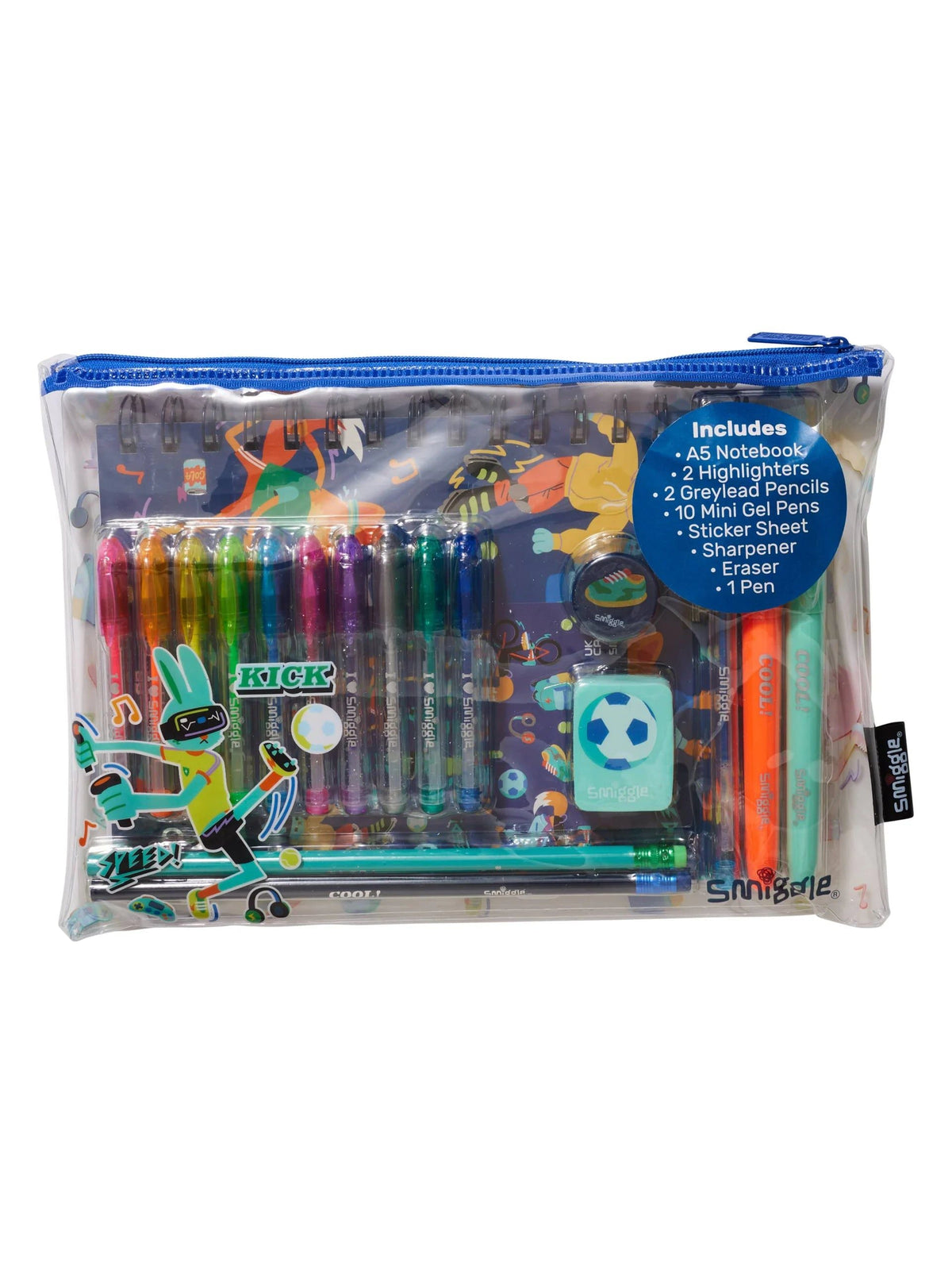 Smiggle - Cuaderno A5 perfumado y set de papelería