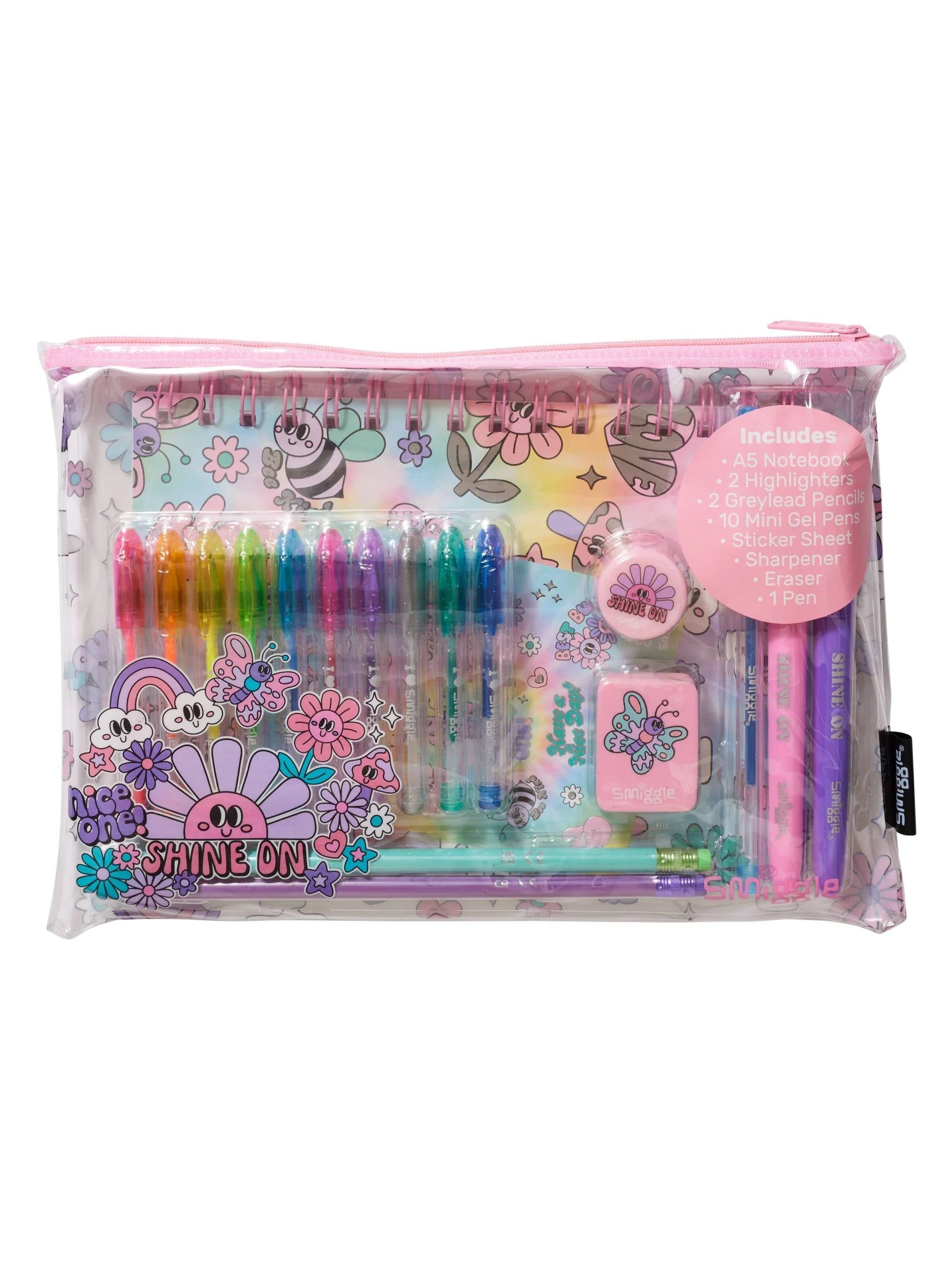 Smiggle - Cuaderno A5 perfumado y set de papelería