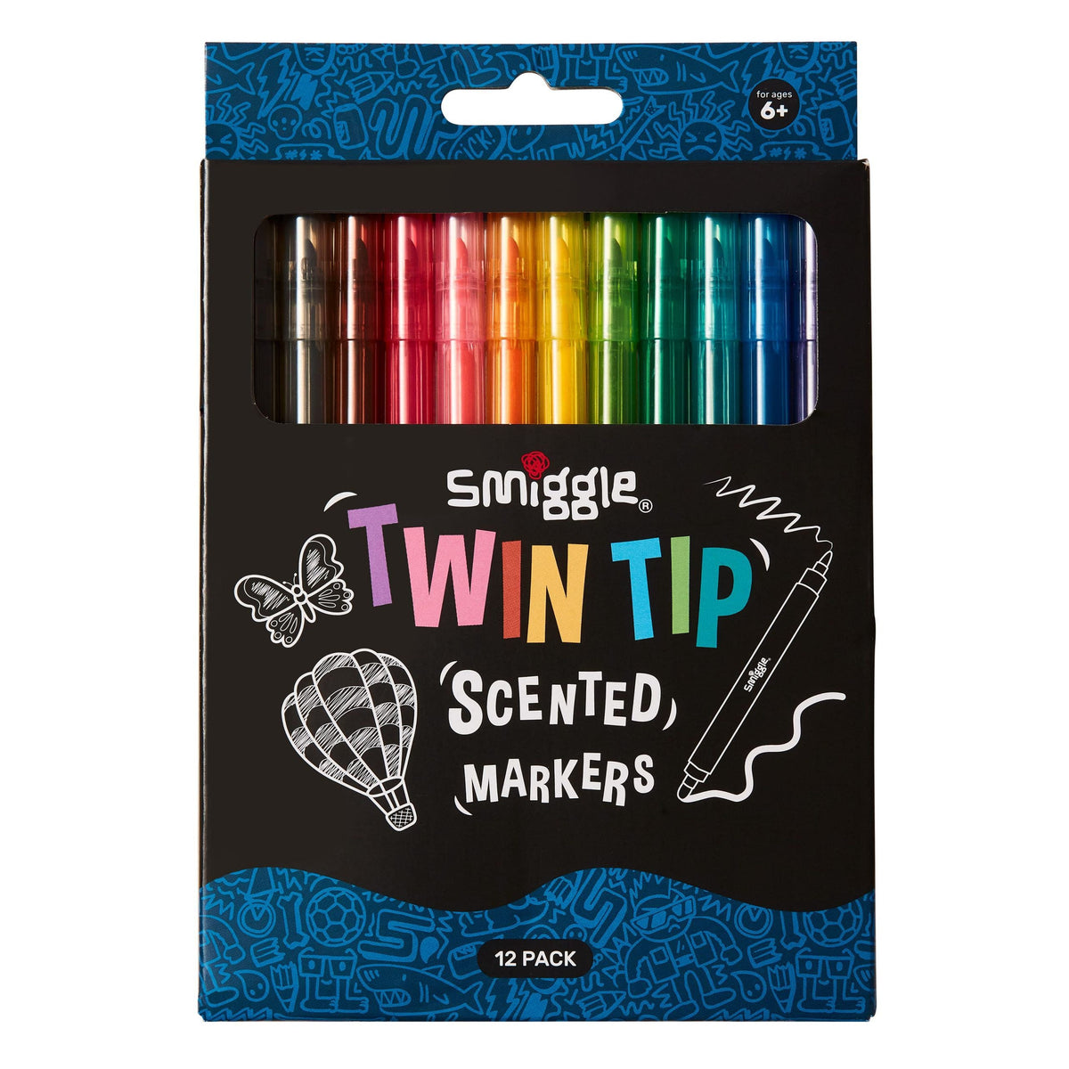 Smiggle - Pack de 12 marcadores de doble punta perfumados