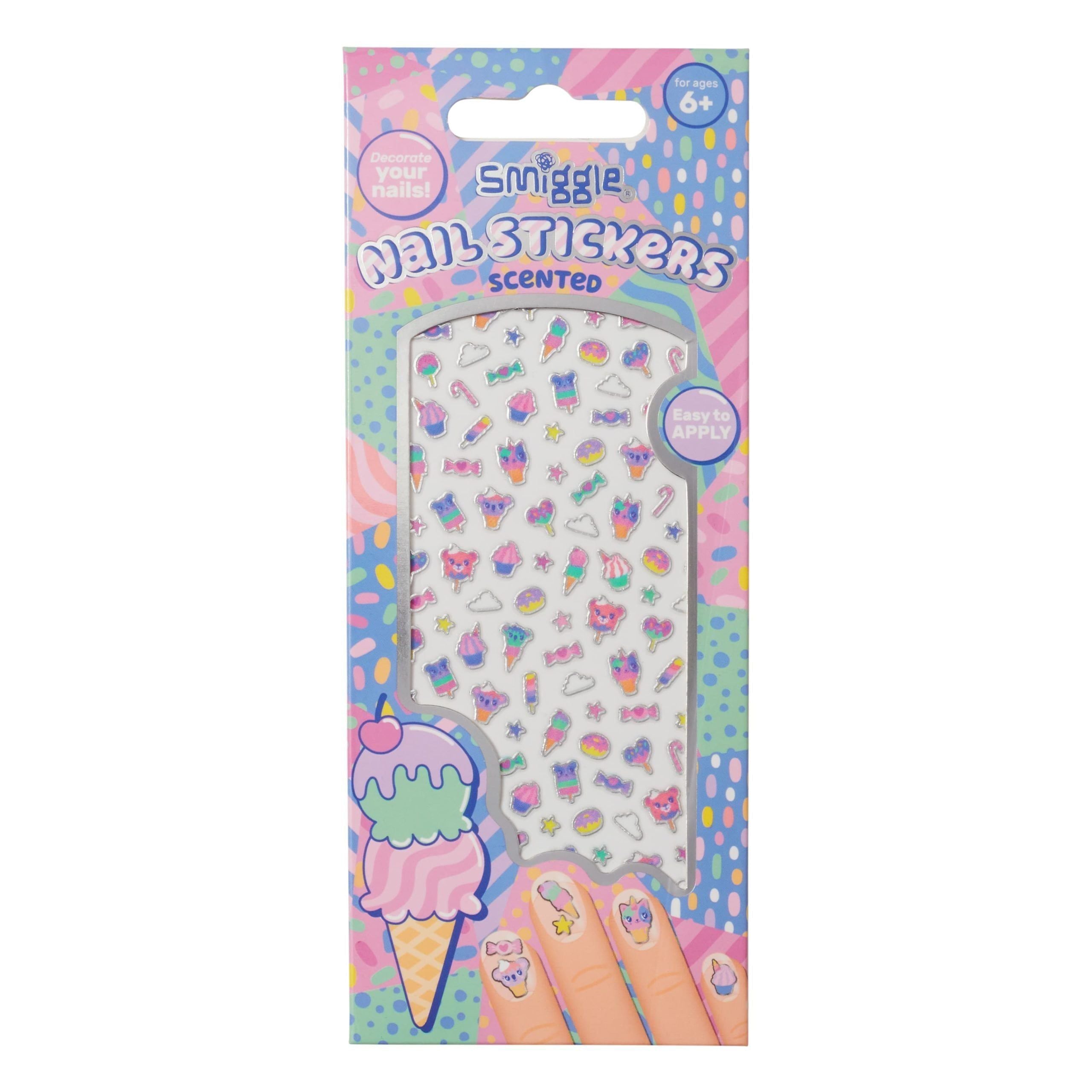 Smiggle - Pegatinas aromáticas para uñas de niños