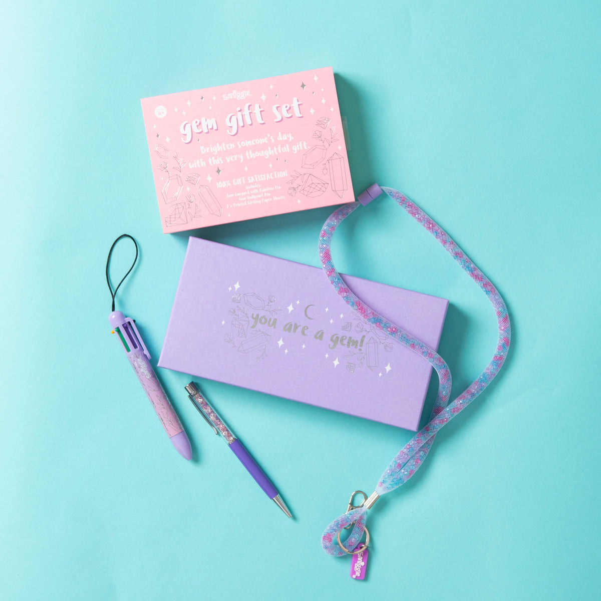 Smiggle - Set de regalo de bolígrafos joya en caja