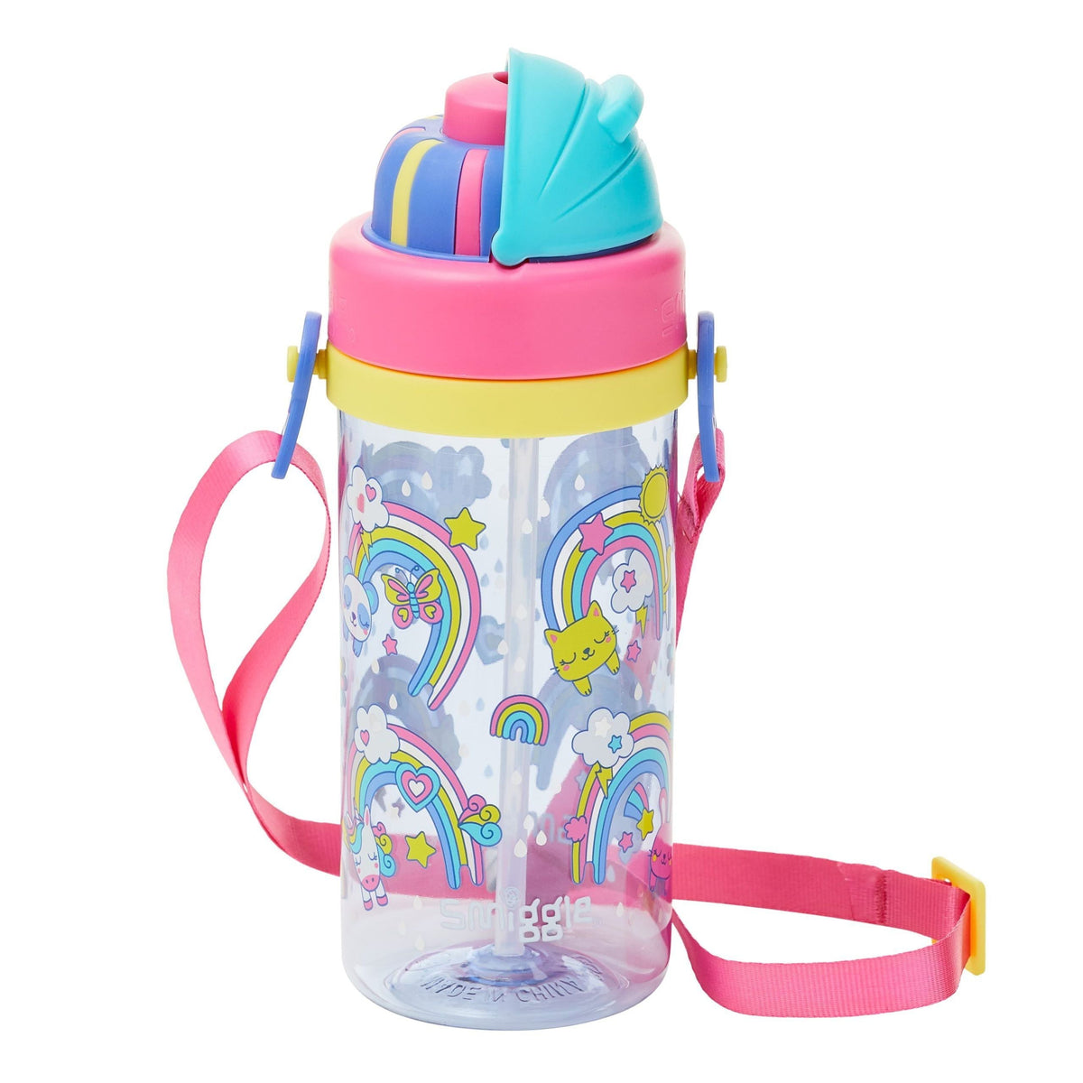 Smiggle - Botella de Agua con Pajita Escondida La La Teeny Tiny 400 ML sin BPA