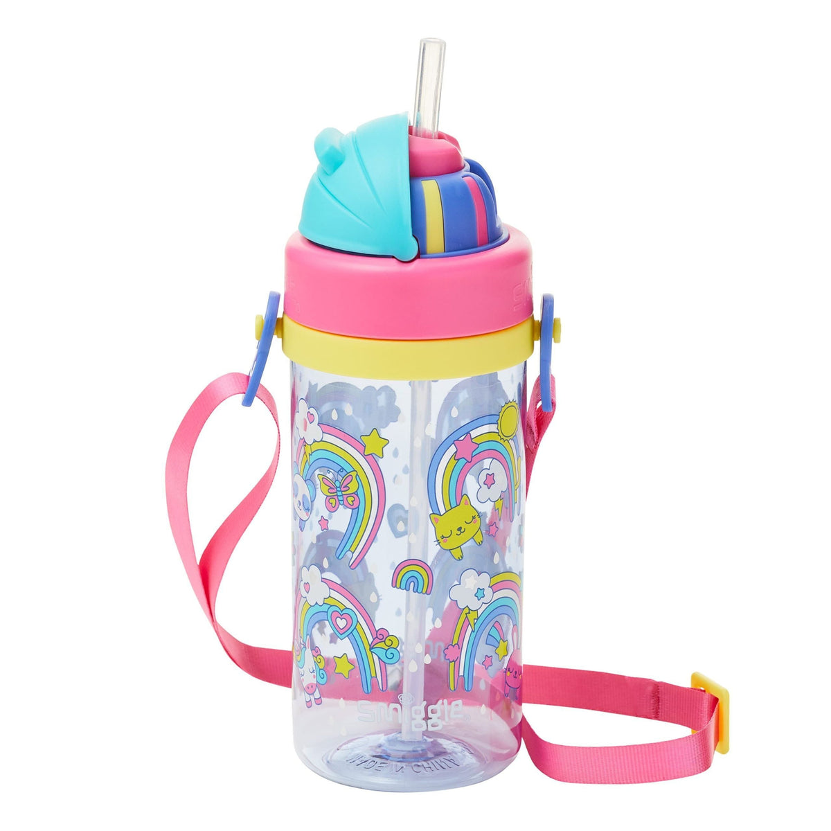 Smiggle - Botella de Agua con Pajita Escondida La La Teeny Tiny 400 ML sin BPA