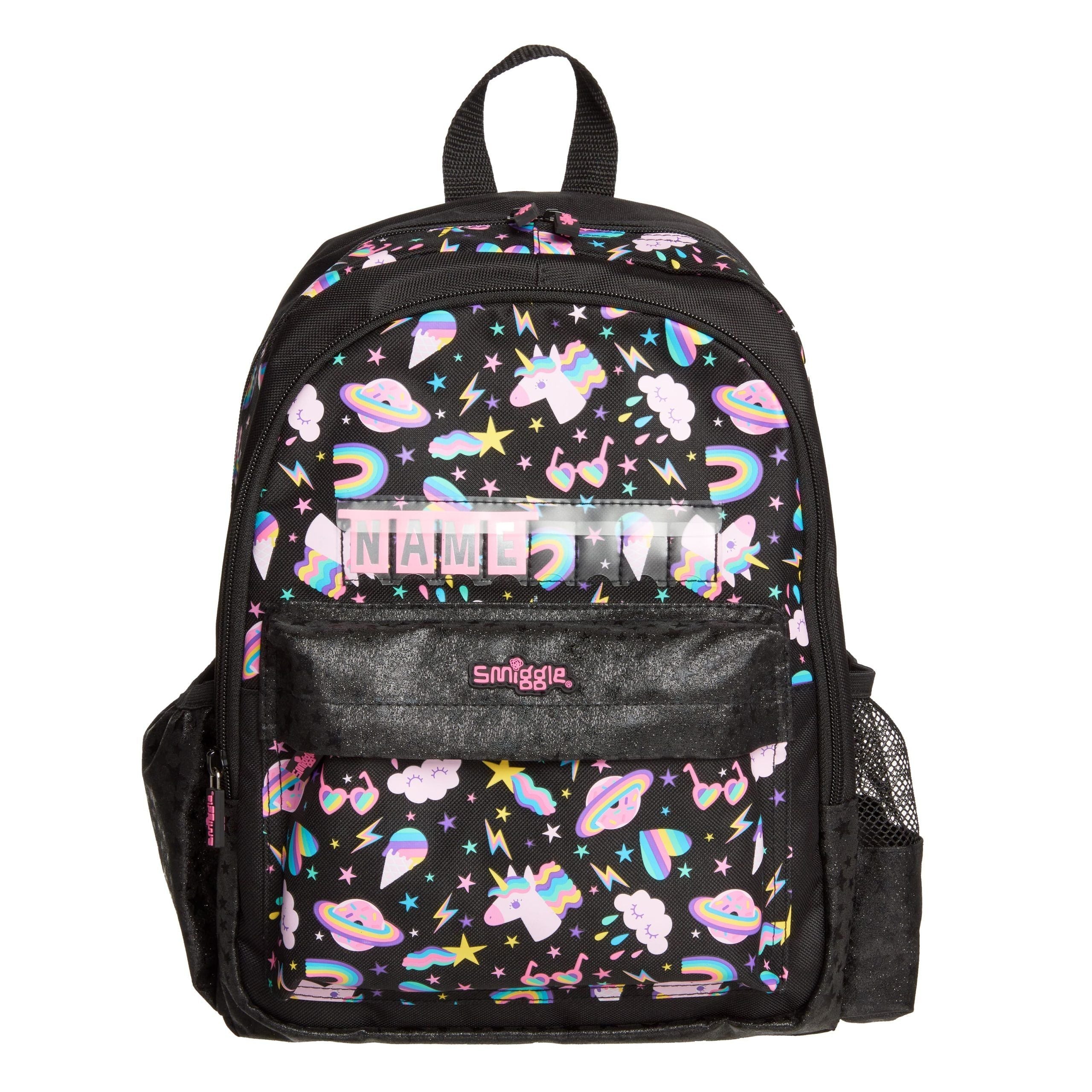 Smiggle - Mochila Junior Lil' Mates Id Negra