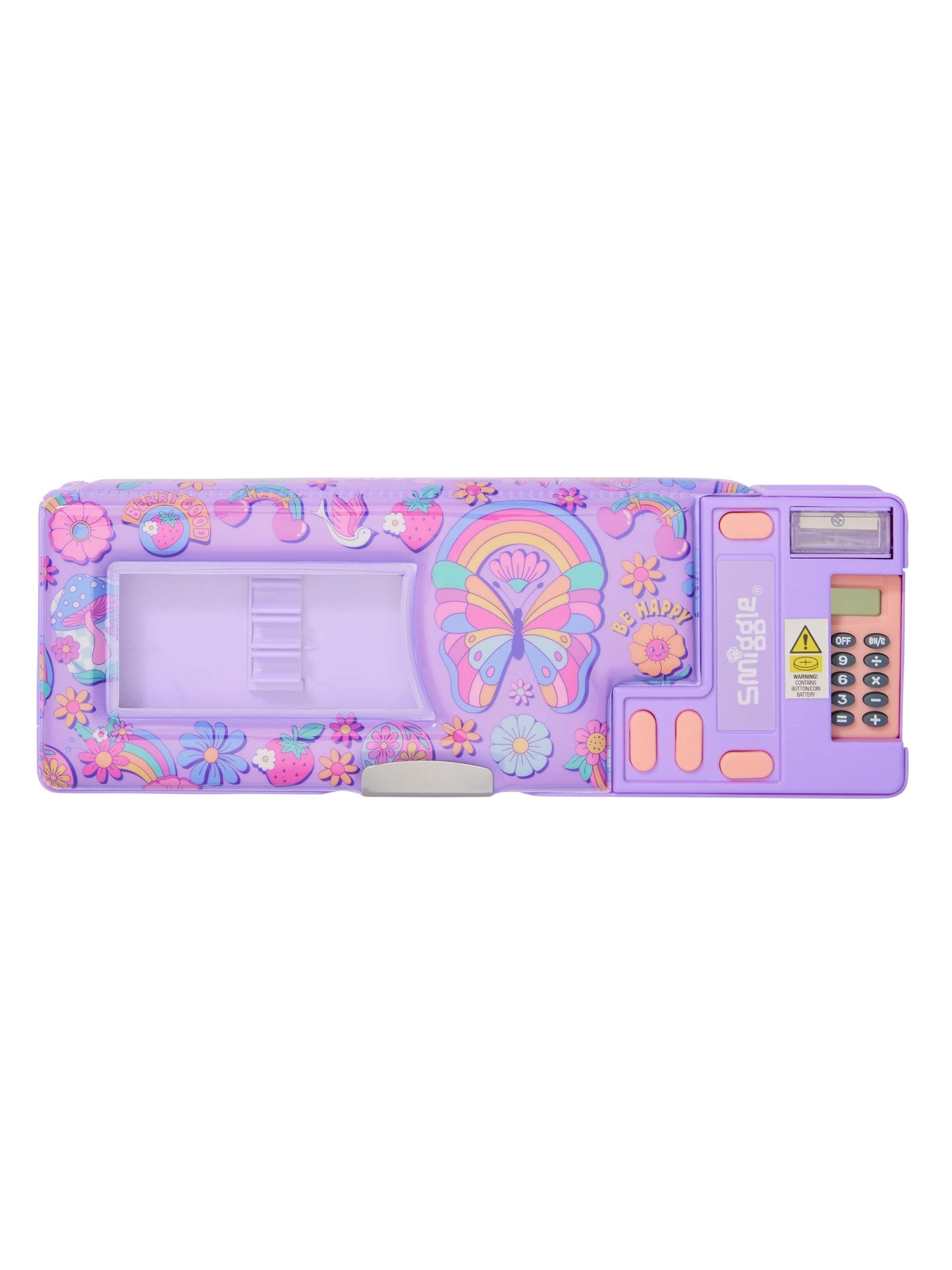 Smiggle - Estuche automático para lápices con calculadora Limitless