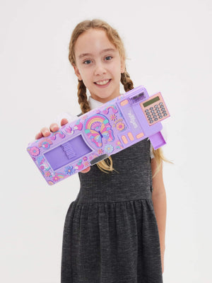 Smiggle - Estuche automático para lápices con calculadora Limitless