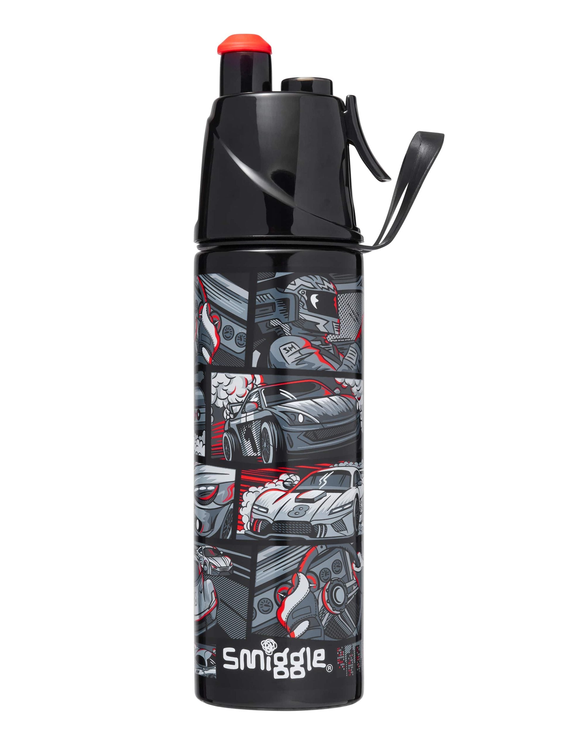 Smiggle - Botella de acero de 500 ML con rociador de agua sin límites