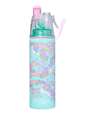 Smiggle - Botella de acero de 500 ML con rociador de agua sin límites