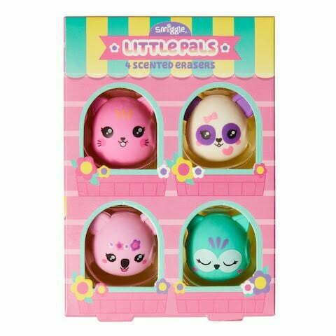 Smiggle - Pack de 4 gomas de borrar Little Pals