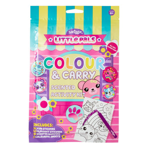 Smiggle - Libro de Colorear y Set de Lápices de Colores Little Pals