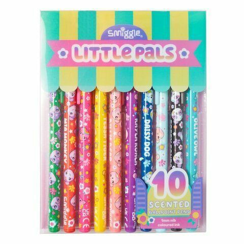 Smiggle - Paquete de 10 lápices de colores perfumados Little Pals